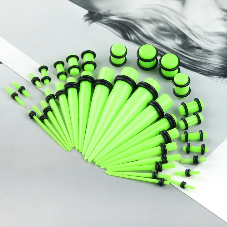 Ear Sheath-50 Pieces Ear Stretching Kit Acrylic Tapers and Plugs