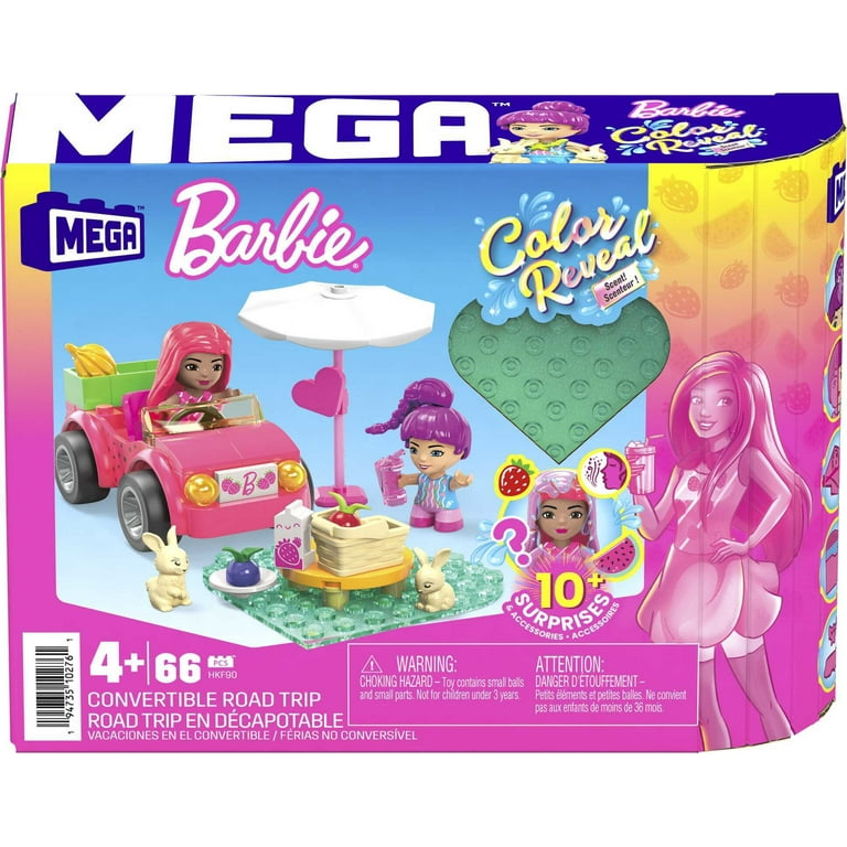 MEGA Barbie Color Reveal Reveal Party Building Set With Micro-Doll & A