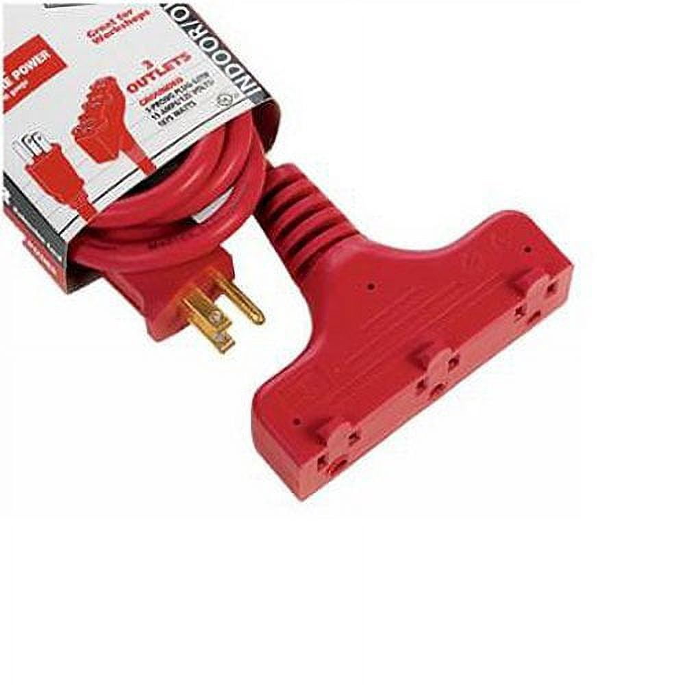 Master Electrician 04004ME 6 ft. Red 3 Outlet Extension Cord