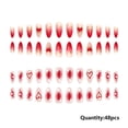 thumbnail image 6 of Yoyauz 48 Valentine's Day Medium Pressure Nail Fake Nail with Love Design Fake Nail Valentine's Day Cute Female Girlfriend Gift, 6 of 9