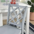 thumbnail image 4 of Linon Nico 3 Pce Counter Dining Set White Table/2 Chairs in Light Gray Wood, 4 of 10