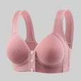 thumbnail image 2 of Fsqjgq Cotton Bras for Women Plus Size Comfort Underwear Front Closure Full Coverage Wireless Bras Seamless Back Support Push Up Bra Bralettes Everyday Bra 42, 2 of 4