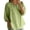 Green Blouses, variant on Lightweight Cotton Linen Tops for Women Ruffled V Neck 3/4 Sleeve Puff Sleeve Embroidered Linen Shirts Oversized Gray Blouses M