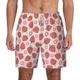 thumbnail image 3 of Uemuo Strawberry Flower Pattern Mens Swim Trunks Quick Dry Board Shorts with Mesh Lining, Stretch Beach Shorts Quick Dry No-Chafing Board Shorts-Large, 3 of 9