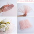 thumbnail image 6 of 8Yds Pink Floral Bouquet Packing Paper Ruffle Flower Wrapping Mesh Paper Wrinkled Translucent Wavy Net Yarn Organza Fresh Wrappers Florist Supplies for Christmas Valentine's Day Pink DIY, 6 of 9