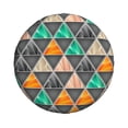 thumbnail image 2 of Waterproof Spare Wheel Cover, Triangle Abstraction Adjustable Wheel Cover For Jeep Trailer Rv Suv Car, 14 Inch, 2 of 8