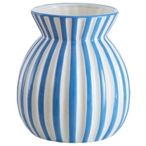 Mainstays Blue and White Striped Ceramic Vase