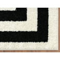 thumbnail image 3 of Abani Casa Collection Area Rug Mid Century Modern Bedroom Living Room Decor Floor Rug 2 x 12 Black Cream, 3 of 6