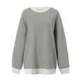 thumbnail image 3 of ameIAEA Womens Sweatshirts Long Sleeve Crewneck Pullover Tops Color Block Loose Fall Shirts, 3 of 4
