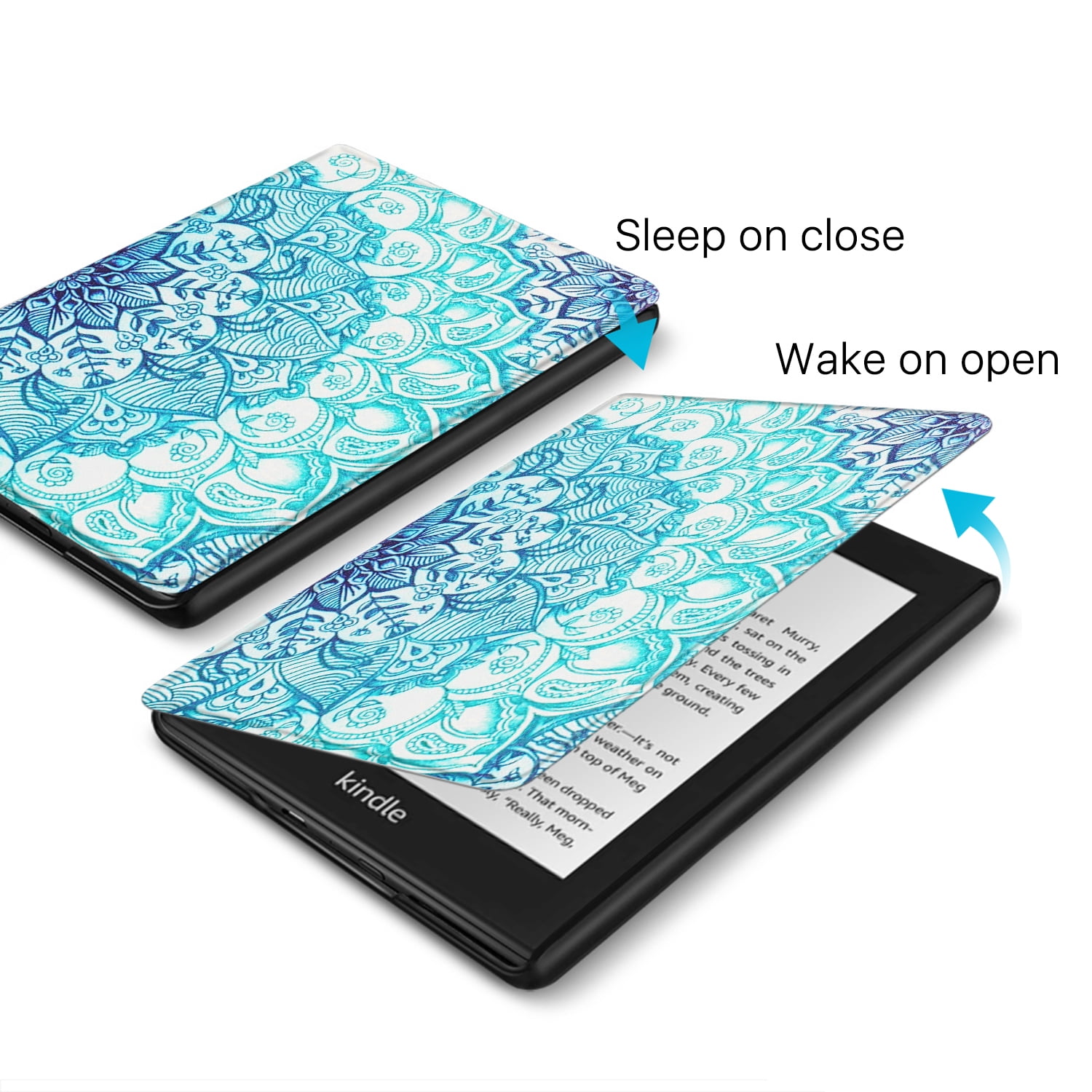 Jc Hand Drawn Scratch Style Night Sky Tablet Case 10th Generation, 2018 Release All-New Kindle Paperwhite Water-Safe Fabric Cover 