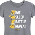 thumbnail image 3 of Pokémon - Eat Sleep Battle Repeat - Women's Short Sleeve Graphic T-Shirt, 3 of 5