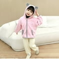 thumbnail image 2 of QUOTAY Kids Toddler Baby Boys Autumn Winter Dinosaur Hooded Coat Jacket Sweatshirt Clothes Warm Outerwear for Children Hoodies for Boys Pink,18-24 Months, 2 of 3