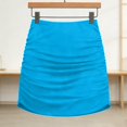 thumbnail image 7 of Xdegoge Swimwear for Women Bottoms High Waisted Ruched Mini Skirt Bathing Suit Bottoms Solid Gathered Tummy Control Slimming Pool Party, 7 of 7