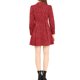 thumbnail image 3 of INSPIRE CHIC Women's Polka Dots Notched Lapel V Neck Button Up Shirt Dress S Red, 3 of 8
