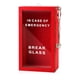 thumbnail image 2 of Cajas de vidrio para emergencias, color rojo, para decoración de escritorio, divertidas cajas de regalo personalizadas, de madera, para guardar cosas., 2 of 6