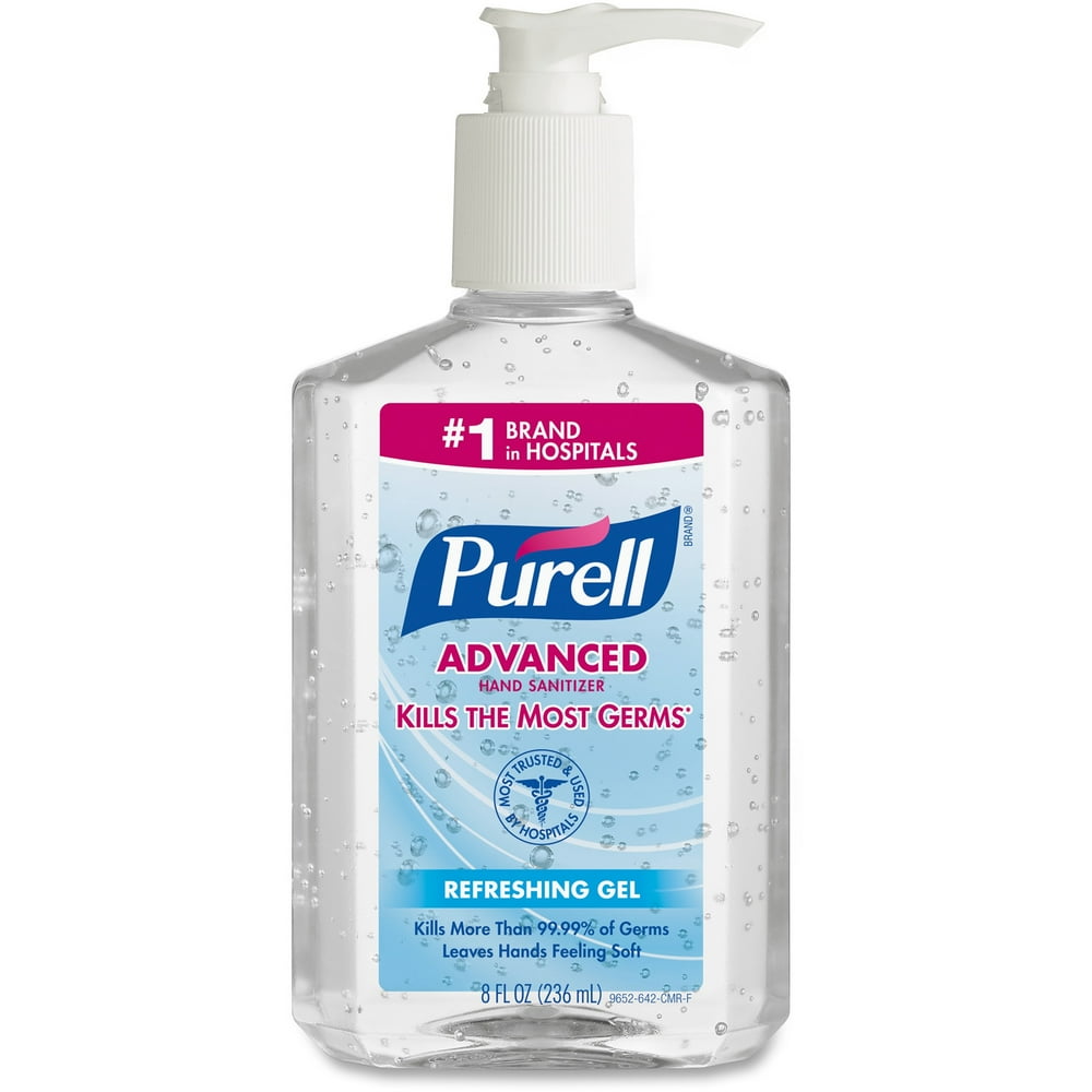Purell Advanced Instant Hand Sanitizer with Pump Dispenser, 8 Fluid