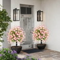 thumbnail image 2 of Ltdhehe 21" Morning Glory Simulation Flower For Outdoor Faux Shrubs Realistic Bushes For Garden Yard Front Porch Patio, 2 of 4