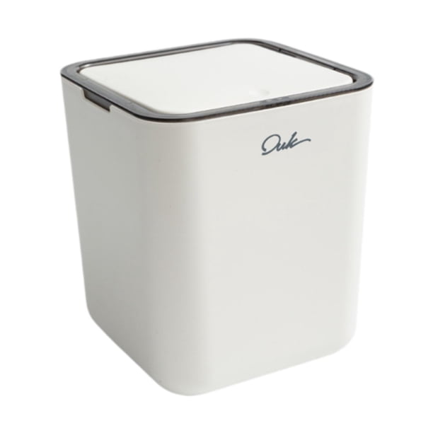 Mini bote de basura de escritorio con tapa, bote de basura, bote de basura pequeño, cesto de basura para escritorio al aire libre, baño, mesita de noc