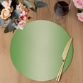 thumbnail image 3 of Spring Green Ombre Round 13 Inch Placemats Set of 8, Modern Gradient Abstract Art HeatResistant Non Slip Place Mats for Dining Table, Wipeable Braided Kitchen Table Mats for Housewarming, 3 of 9