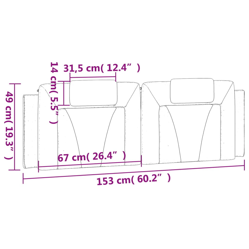 vidaXL Full Modern Headboards Panel, White