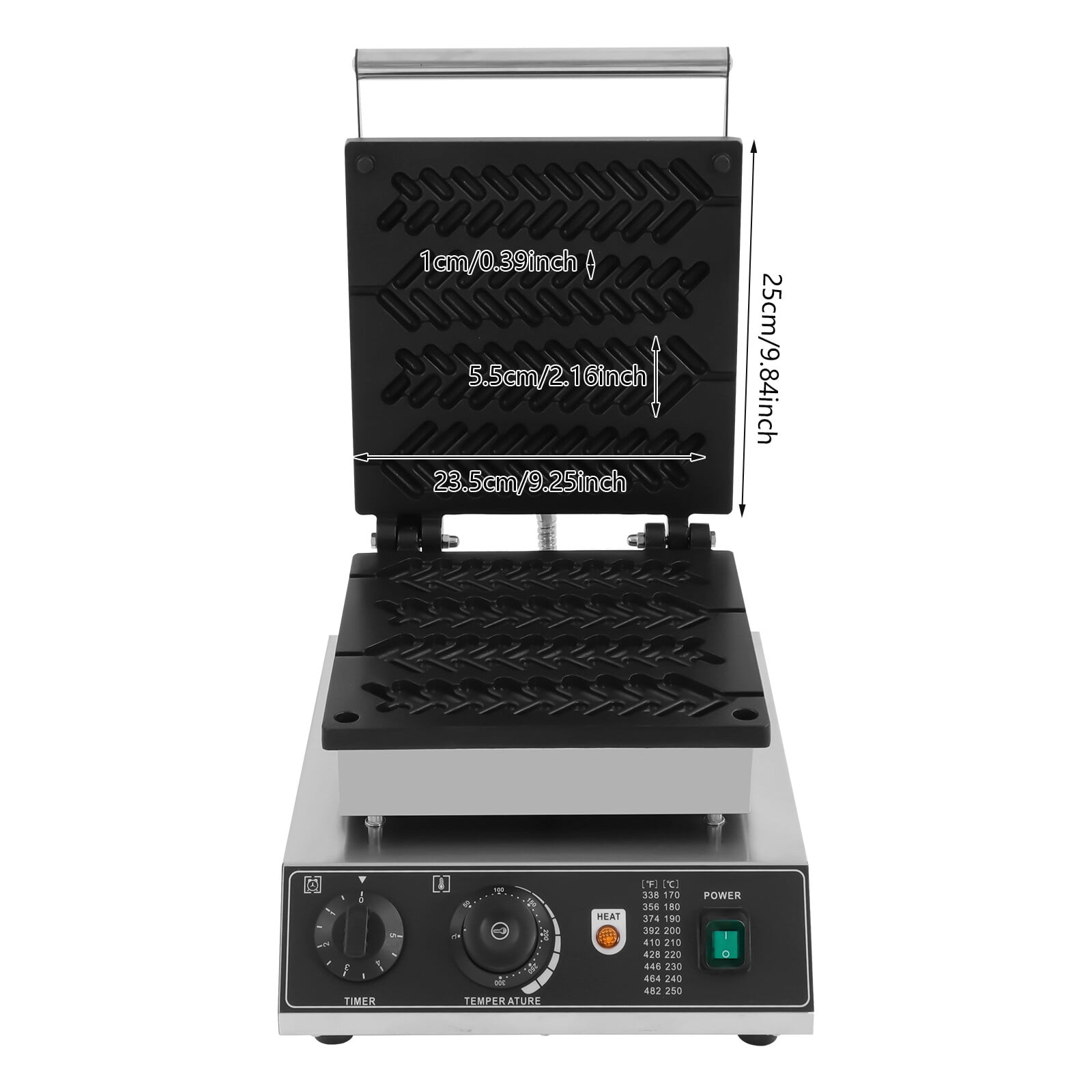 Commercial Electric Wheat Stalk Shape Waffle Maker 1700W Nonstick Waffle Iron Machine