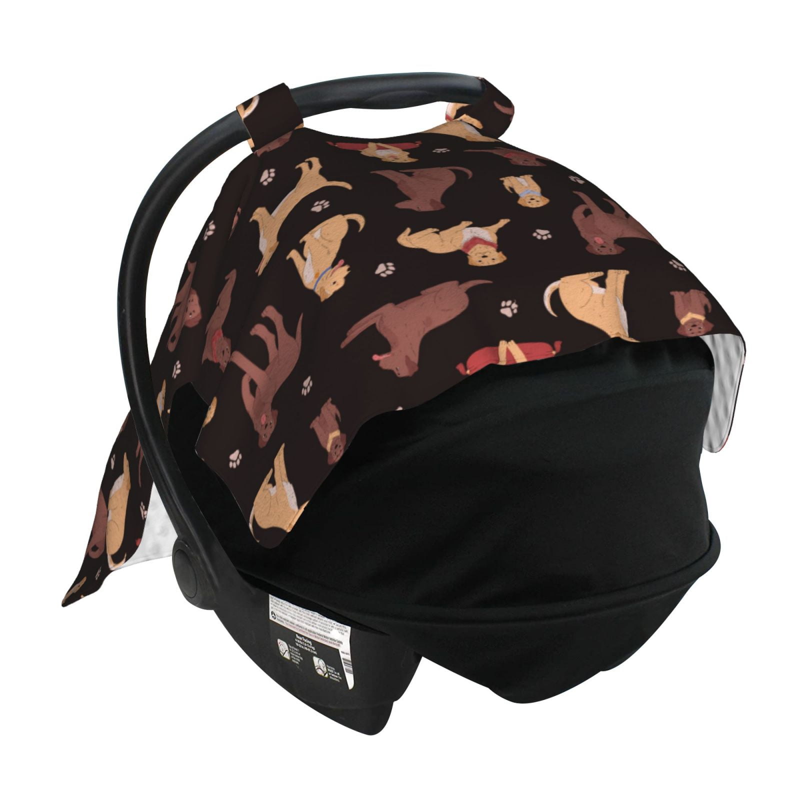 Car Seat Cover Baby - Chocolate Labrador Retriever Dog Breathable Infant Car Seat Cover for Baby Carseat, Lightweight Comfort Baby Essentials Must Haves Newborn Stuff for Girl Boy