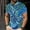 Blue4, variant on Yanghang Tops Men Mens Shirts Men'S Summer Button Printed Short Sleeved Lapel Top Hawaiian Shirt For Men