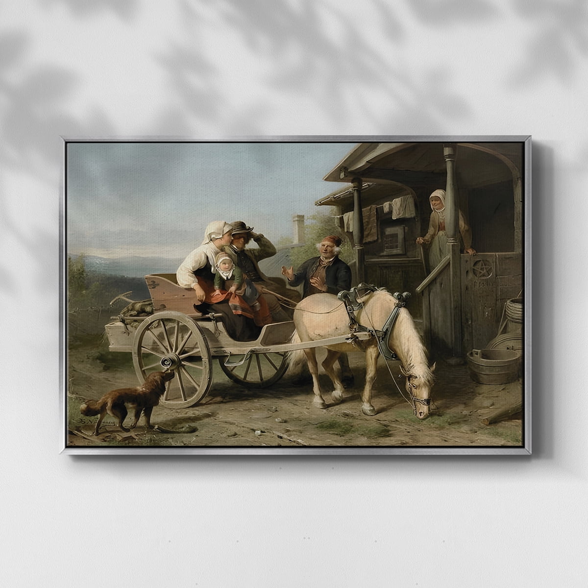 Vintage Landscape-CCXLIX By Wexford Home Framed in Silver Wood Gallery Wrapped Canvas 17 in. x 25 in.
