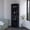 Black, variant on Vertical Wood Corner Bar Cabinet | Optimize Living Room for Entertaining | Built with Sturdy Wood | Keep Wine Bottles and Glasses Organized