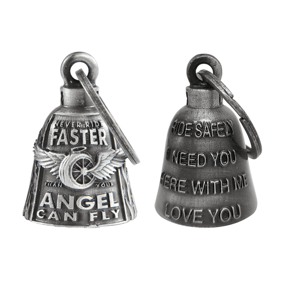 Dream Apparel 【2Pack】Motorcycle Bells for Biker Good Luck Riding Bells with Hanger Motorcycle Accessory or Keychain for Luck