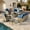 Denim Blue, variant on Vcatnet 2 Pieces Patio Outdoor Conversation Set All Weather Furniture Wicker Rattan Sofa Set,Beige