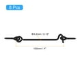 thumbnail image 2 of Uxcell Cabin Hook Eye Latch Gate Door Swivel for Wood Window Door Hook 4" 8pcs, 2 of 6