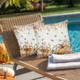 thumbnail image 5 of Outdoor Pillow Covers Waterproof Pillow Cases Protector Orange Pumpkin Thanksgiving Flower Pillowcase Pack of 2 Autumn Leaves Throw Cushion Case for Pation Furniture,Couch,Living Room Sofa, 18x18 in, 5 of 9