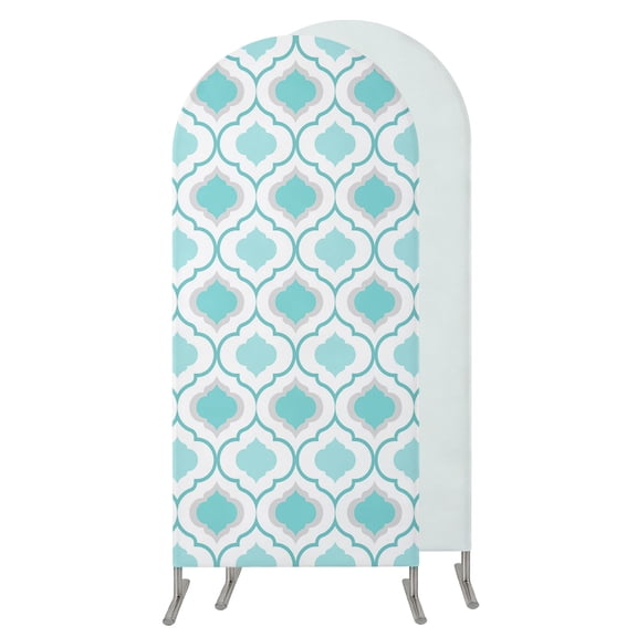 Arch Backdrop Cover 6 FT, Spandex Wedding Arch Stand Covers Stretchy Backdrop, Round Top Party Arched Background for Birthday Event Baby Shower Decorations