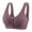 Purple, variant on XMMSWDLA Woman Wirefree Bra Snap Front Button Closeure Comfortable Cotton Bra Plus Size Sports Bra No Underwire Bras for Women