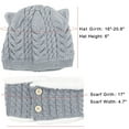 thumbnail image 5 of Holzlrgus Baby Boy Girl Winter Hat, Toddler Cat Beanie Hat with Scarf, Fleece Lined Knit Cap Neckwarmer for Kids 2 Pieces, 5 of 5