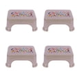 thumbnail image 1 of Bath Stool For Bathroom, Disney Team Mickey Stool For Bathing, Plastic, Lightweight, Versatile & Comfortable Design (Brown) Pack Of 4, 1 of 4