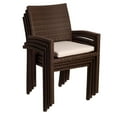 thumbnail image 2 of Amazonia Liberty 4 Piece Wicker Patio Armchair Set with Off-White Cushions, 2 of 2