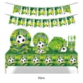 thumbnail image 2 of 82 Pieces Soccer Party Tableware Set Football Birthday Decoration Plates Cups Napkins Tablecloth Plates Cups Napkins Banners Forks Serveware Dinnerware, 2 of 6
