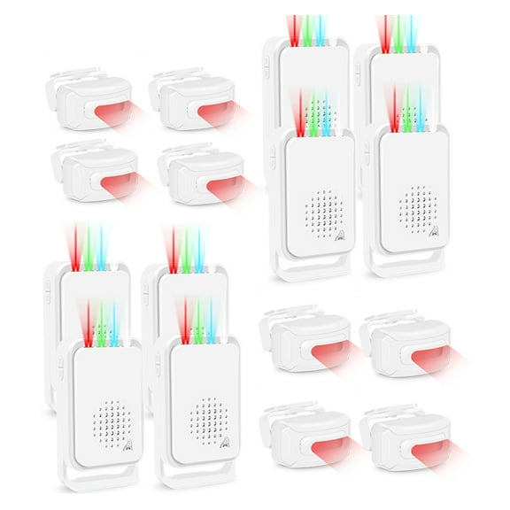 Greencycle Motion Sensor Alarm,Outdoor Door Alarm Waterproof, Mailbox Alarm,IP65,Anti-theft,Weatherproof Motion Detector with 900FT Long-Range Ringer,for Vehicle Entry and Exit Garage,shop,8PK