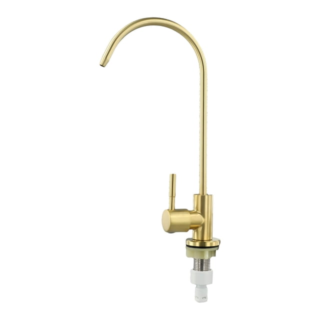 LEFU 4-Point Kitchen Sink Faucet Stainless Steel Direct Drinking Water Purifier Easy Install Space-Saving Design Single Lever Handle Advanced Filtration Technology Gold