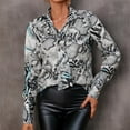 thumbnail image 2 of EQWLJWE Blouses à Manches Longues pour Femmes T-shirt Imprimé Mode Décontracté Col en V, 2 of 6