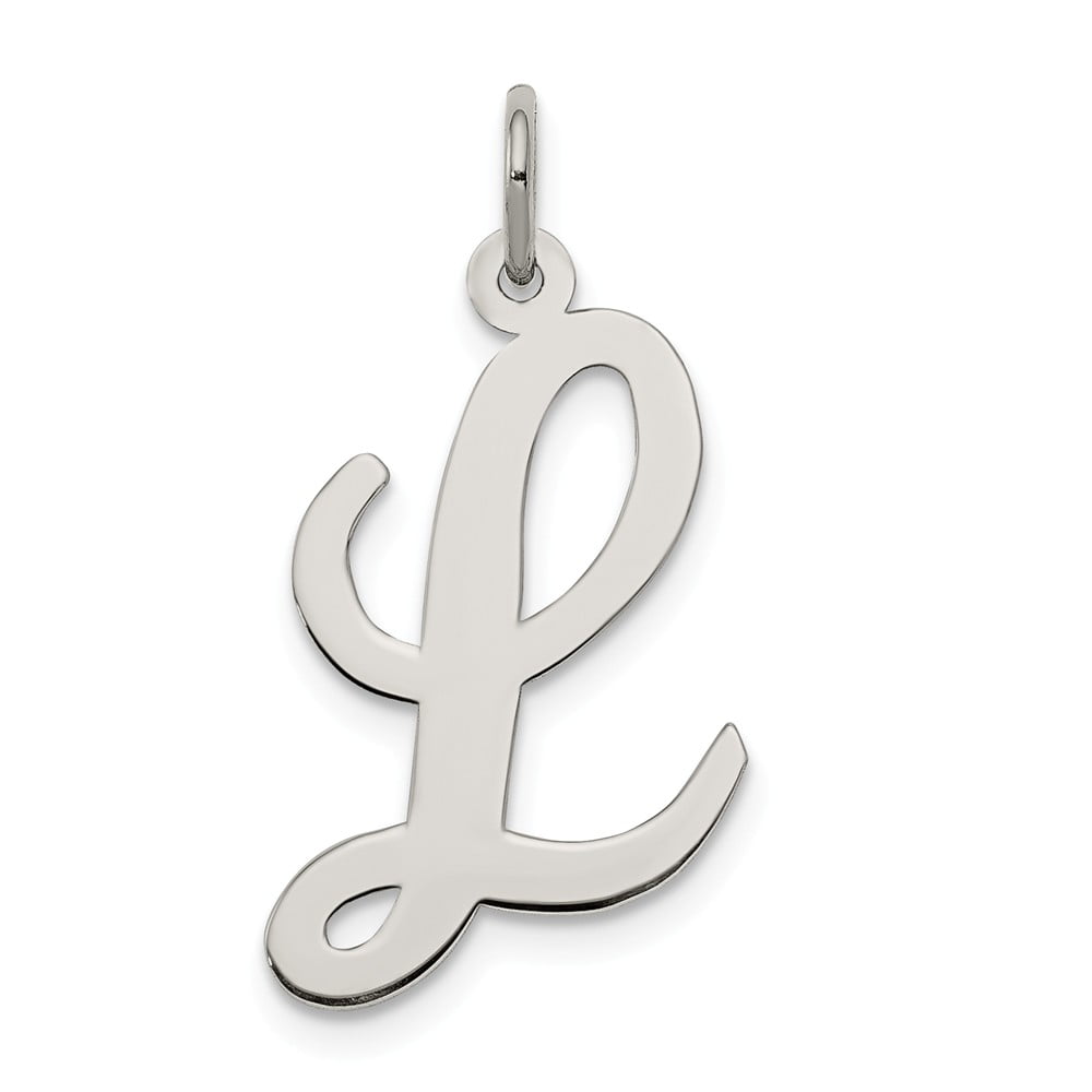 Solid 925 Sterling Silver Initial Letter S Pendant Alphabet Charm mm