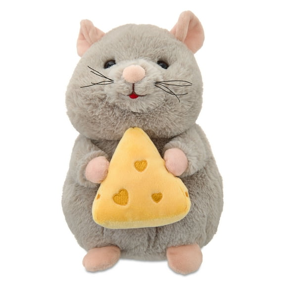 Medium Mouse with Cheese Plush, Gray, 12", Valentine's Day by Way To Celebrate