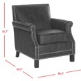 thumbnail image 4 of SAFAVIEH Easton Club Chair Silver Nail Head Black / Crocodile, 4 of 7