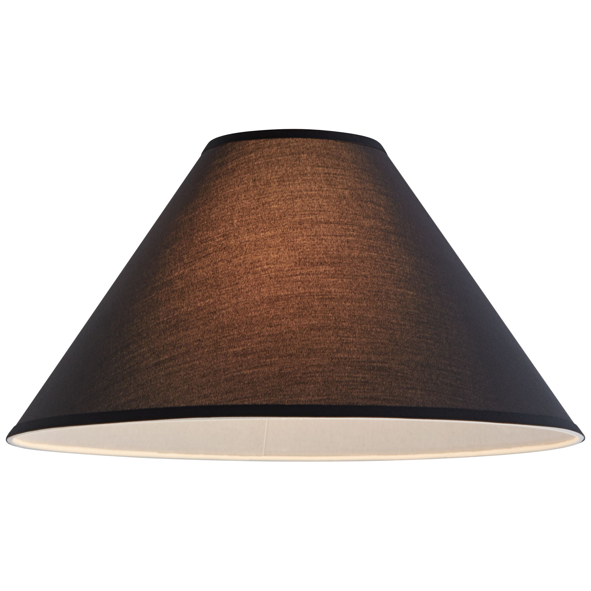 Springcrest Black Large Chimney Empire Lamp Shade 6" Top x 19" Bottom x 12" Slant (Spider) Replacement with Harp and Finial
