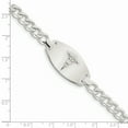 thumbnail image 2 of Sterling Silver 7.25in Medical Jewelry Curb Men's Link Bracelet, 2 of 2