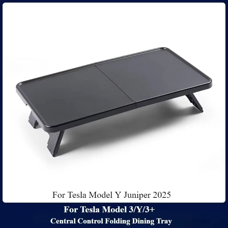 For Tesla Model 3/3 Highland Model Y/Y Juniper 2025 Center Console Table Tray Drink Food Table Desk Plate Board Holder Storage
