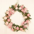 thumbnail image 2 of 16 inch Artificial Silk Flower Camellias Hydrangea Door Wreaths for Mother's Day Holidays Home Kitchen Office Wall Window Wedding Décor All Season,Wreath for Front Door, 2 of 7