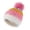 Hot Pink, variant on Krdevn Kids Winter Cable Knit Beanie Hat Single Pom Pom Lined Gradient Textured Stretchy Soft Warm Outdoor Unisex Headwear for Toddler Boys Girls